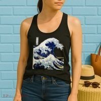 Kanagawa Japanese The Great Wave Women's Tank Top thumb 2