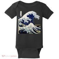 Kanagawa Japanese The Great Wave Baby Bodysuit thumb 0
