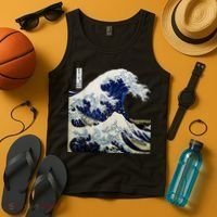 Kanagawa Japanese The Great Wave Tank Top thumb 4