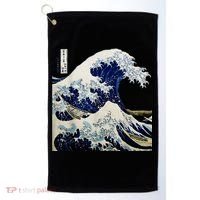 Kanagawa Japanese The Great Wave Golf Towel thumb 0