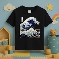 Kanagawa Japanese The Great Wave Toddler T-Shirt thumb 3
