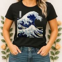 Kanagawa Japanese The Great Wave Women's T-Shirt thumb 2