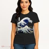 Kanagawa Japanese The Great Wave Women's T-Shirt thumb 4