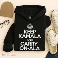 Keep Kamala And Carry Onala! Calm President Harris Meme Hoodie thumb 4