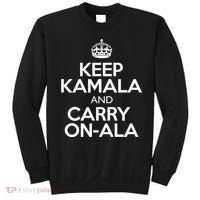 Keep Kamala And Carry Onala! Calm President Harris Meme Sweatshirt thumb 0