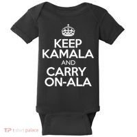 Keep Kamala And Carry Onala! Calm President Harris Meme Baby Bodysuit thumb 0
