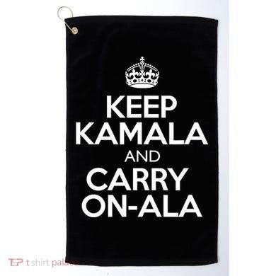 Keep Kamala And Carry Onala! Calm President Harris Meme Golf Towel