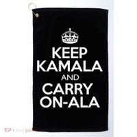 Keep Kamala And Carry Onala! Calm President Harris Meme Golf Towel thumb 0