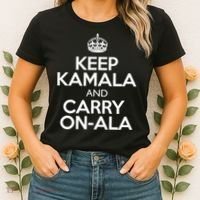Keep Kamala And Carry Onala! Calm President Harris Meme Women's T-Shirt thumb 2