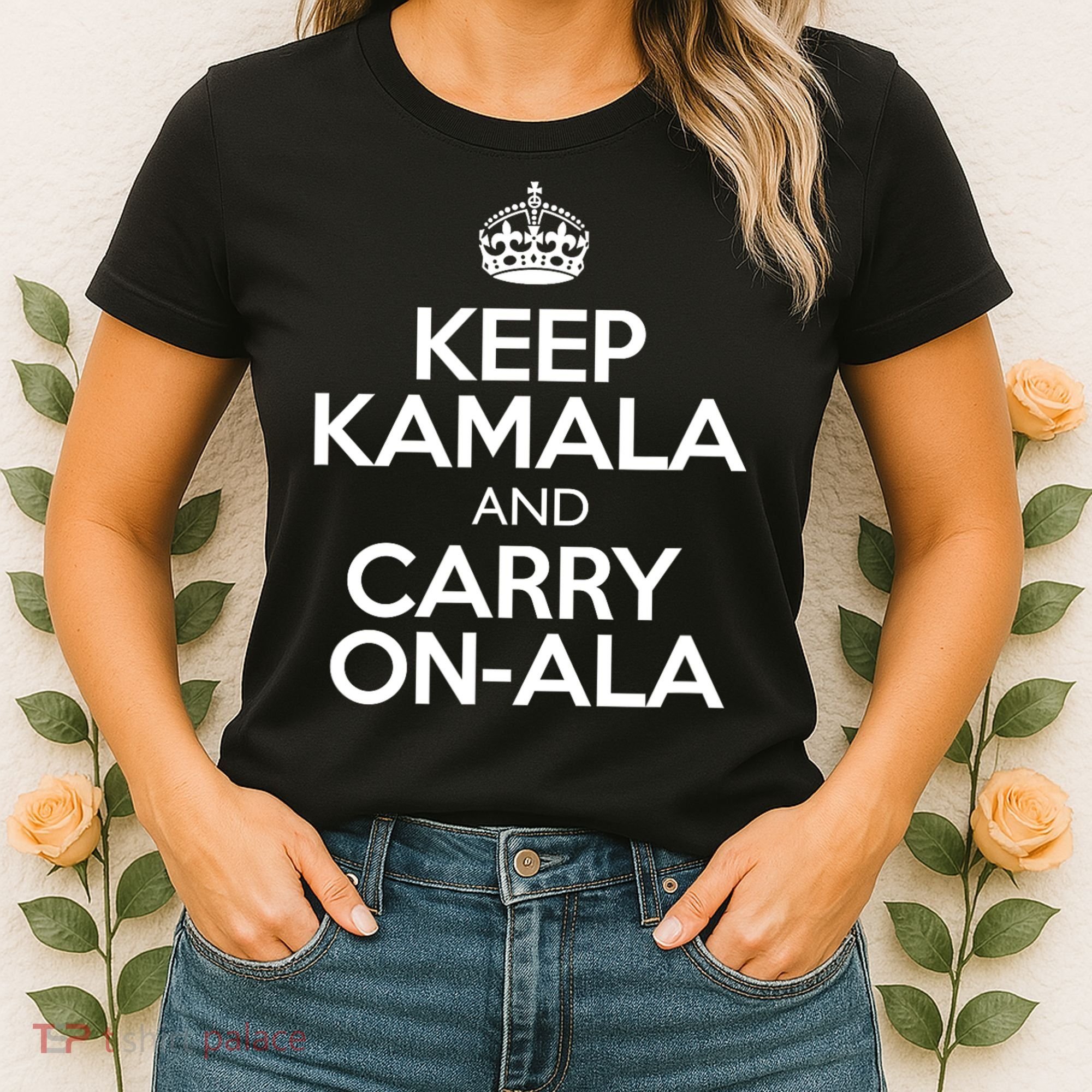 Keep Kamala And Carry Onala! Calm President Harris Meme Women's T-Shirt