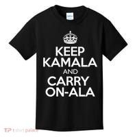 Keep Kamala And Carry Onala! Calm President Harris Meme Kids T-Shirt thumb 0