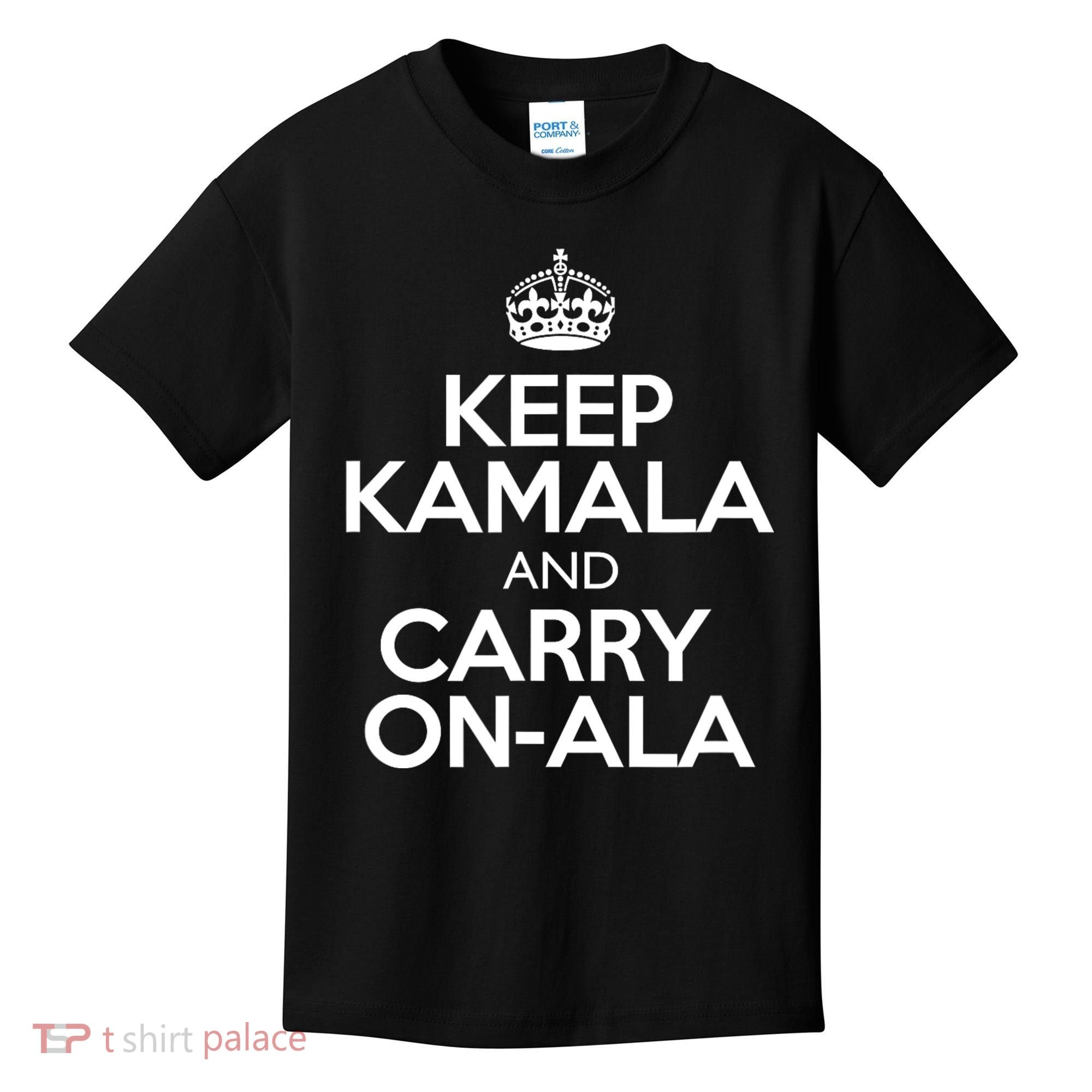 Keep Kamala And Carry Onala! Calm President Harris Meme Kids T-Shirt
