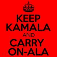 Keep Kamala And Carry Onala! Calm President Harris Meme Santa Hat thumb 1
