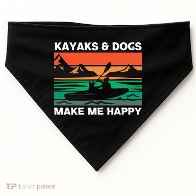 Kayaking Kayaks And Dogs USA-Made Doggie Bandana