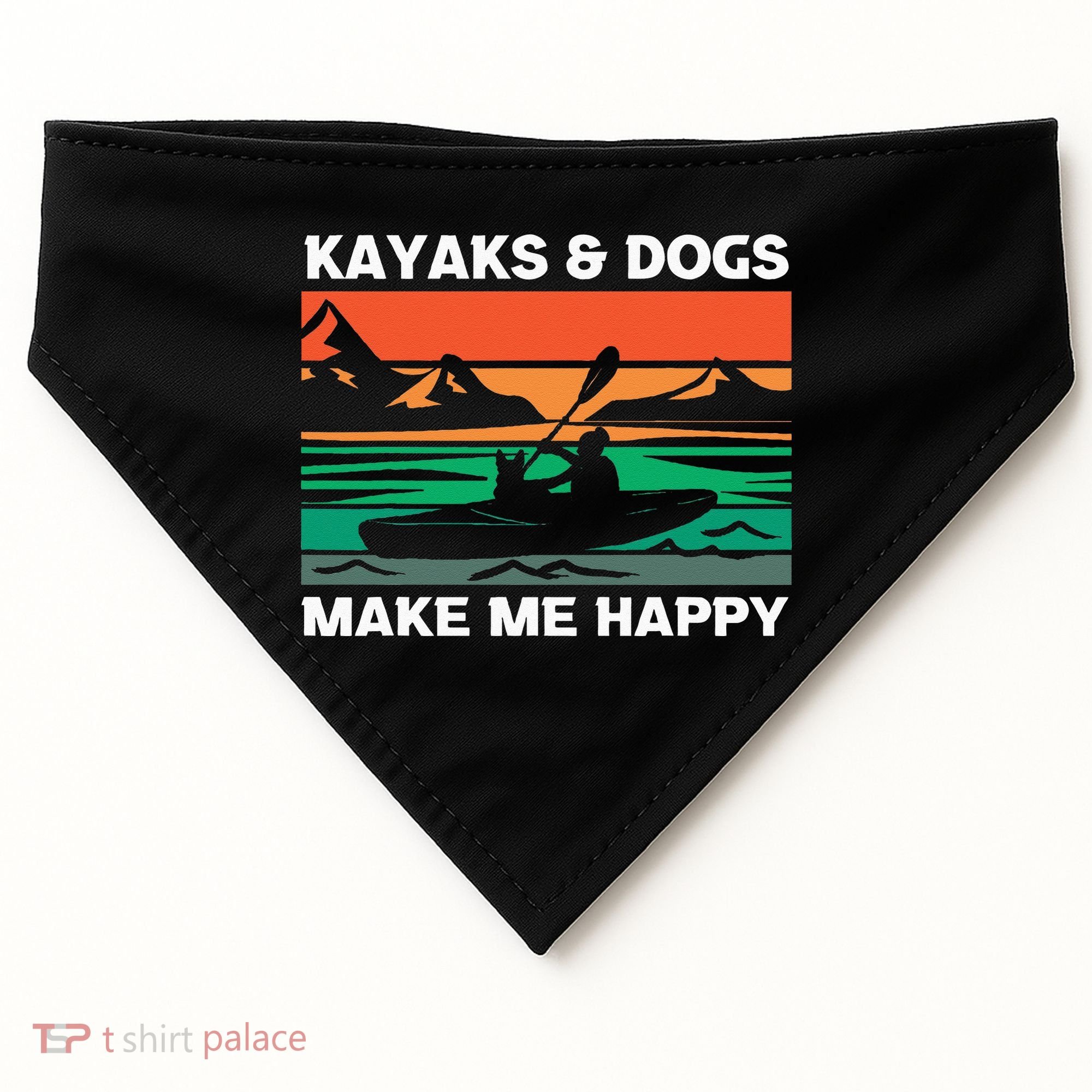 Kayaking Kayaks And Dogs USA-Made Doggie Bandana
