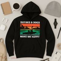 Kayaking Kayaks And Dogs Hoodie thumb 3