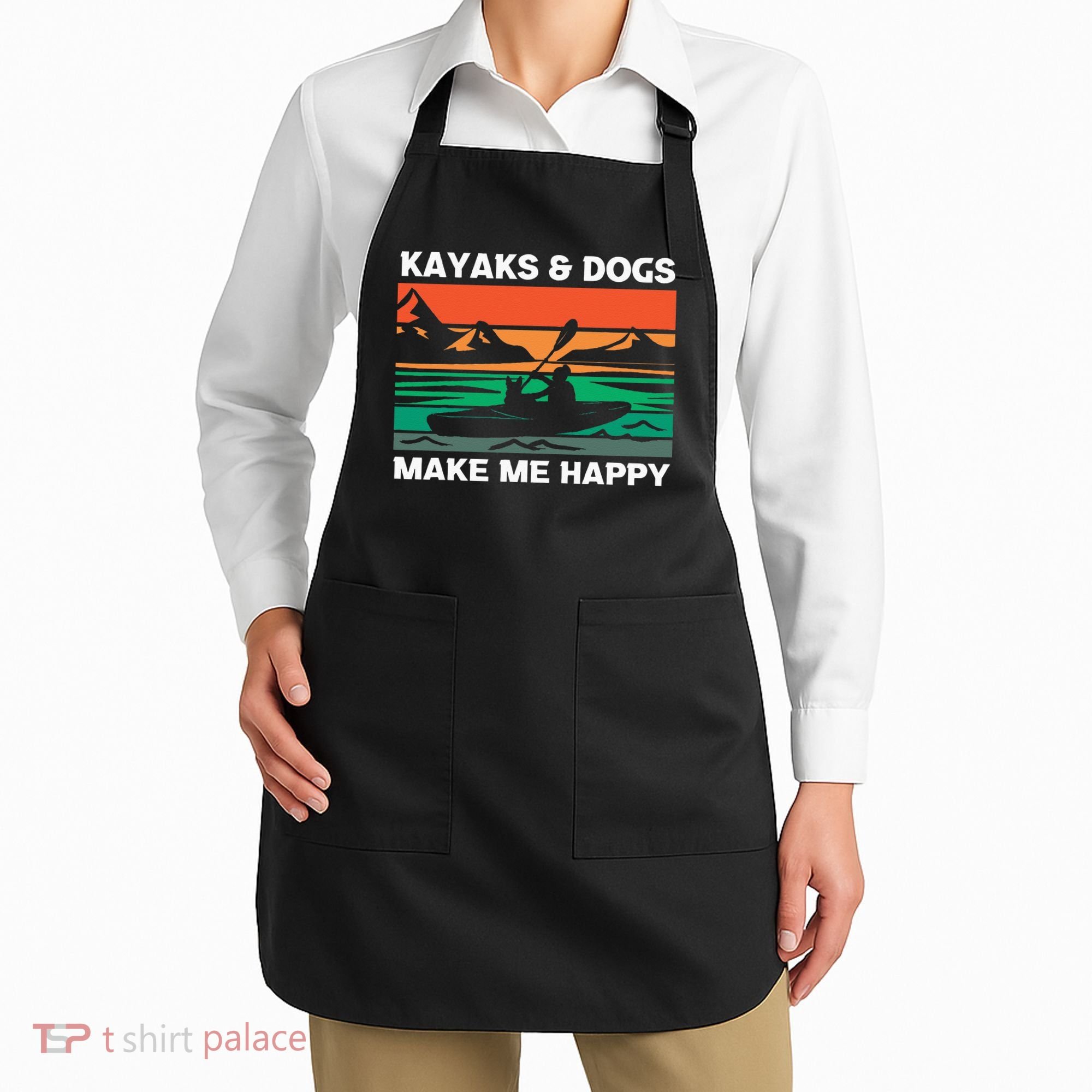 Kayaking Kayaks And Dogs Apron