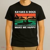 Kayaking Kayaks And Dogs T-Shirt thumb 3