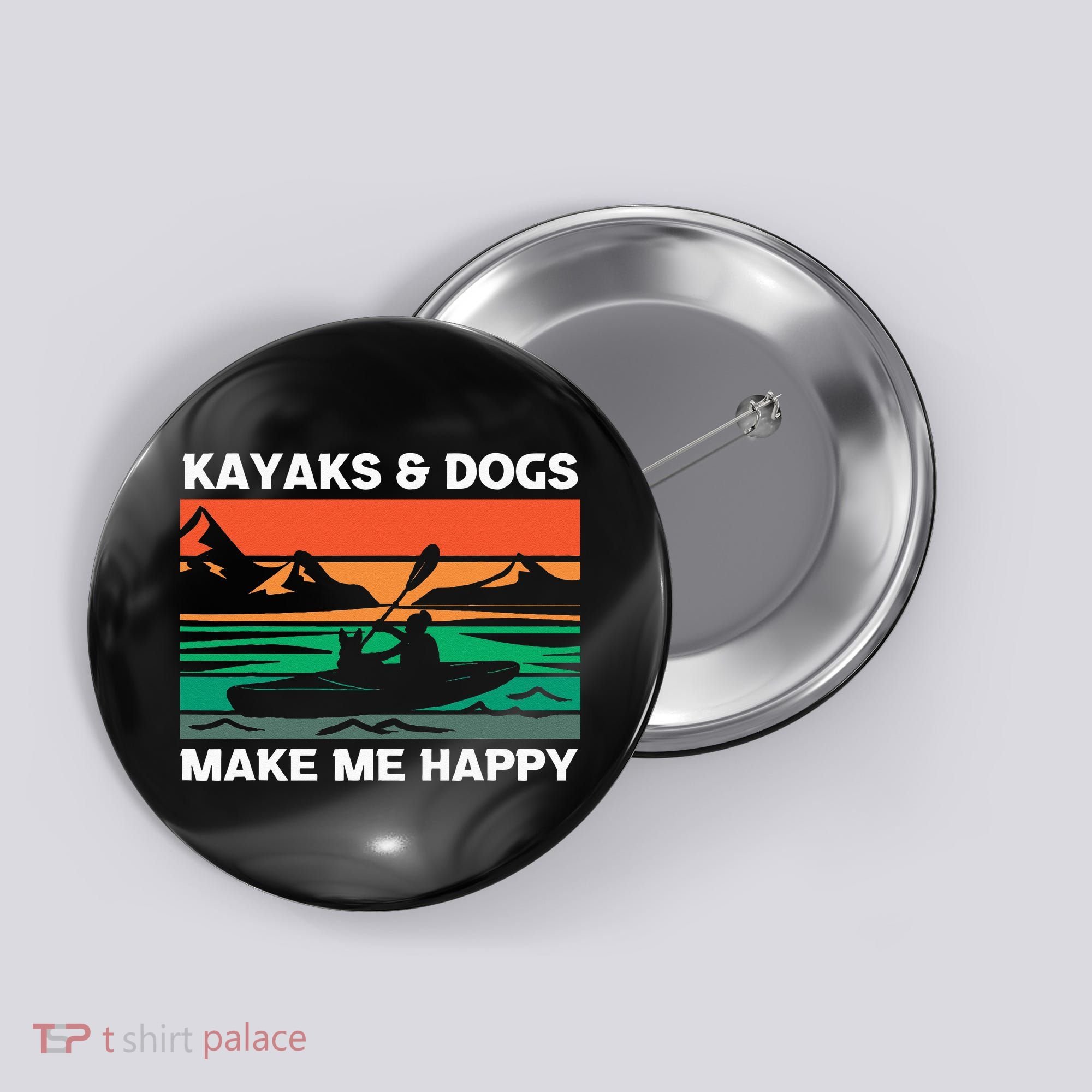 Kayaking Kayaks And Dogs Button