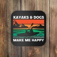Kayaking Kayaks And Dogs Coaster thumb 0