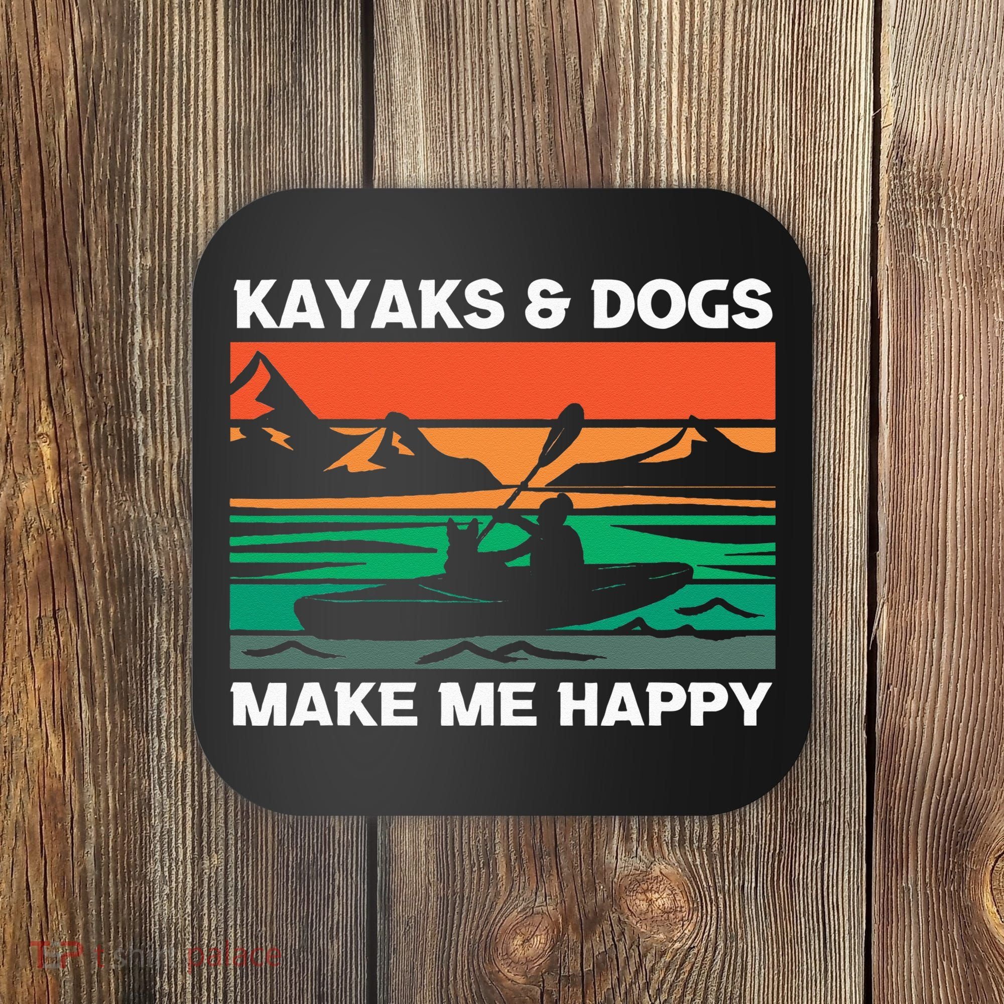 Kayaking Kayaks And Dogs Coaster