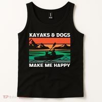 Kayaking Kayaks And Dogs Tank Top thumb 2