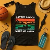 Kayaking Kayaks And Dogs Tank Top thumb 4