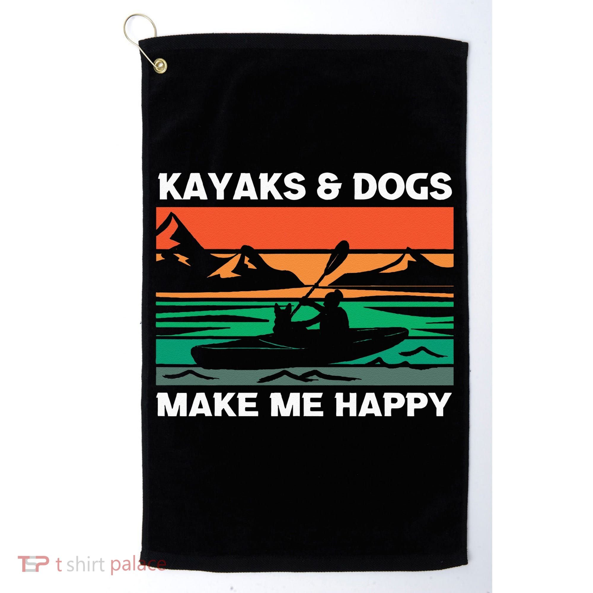 Kayaking Kayaks And Dogs Golf Towel