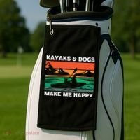 Kayaking Kayaks And Dogs Golf Towel thumb 2