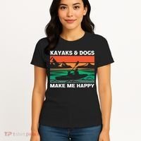 Kayaking Kayaks And Dogs Women's T-Shirt thumb 4