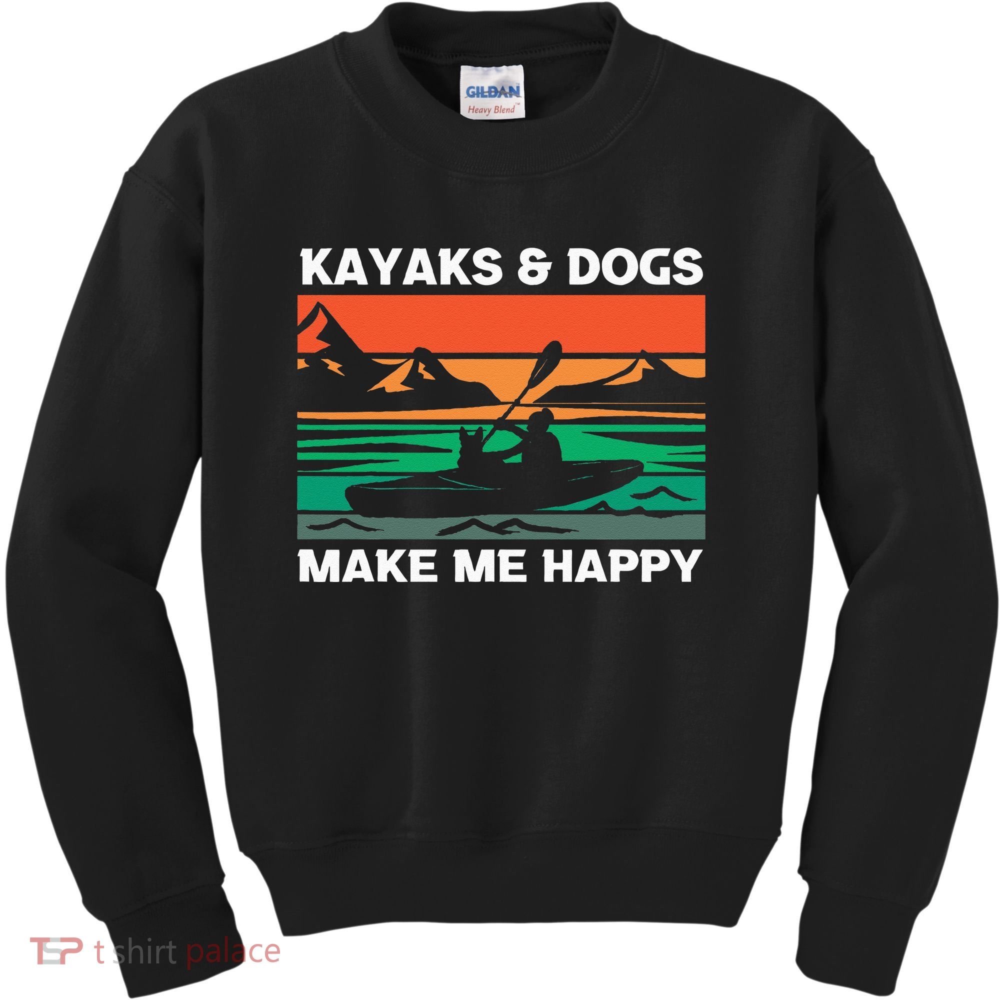 Kayaking Kayaks And Dogs Kids Sweatshirt
