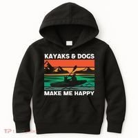 Kayaking Kayaks And Dogs Kids Hoodie thumb 0
