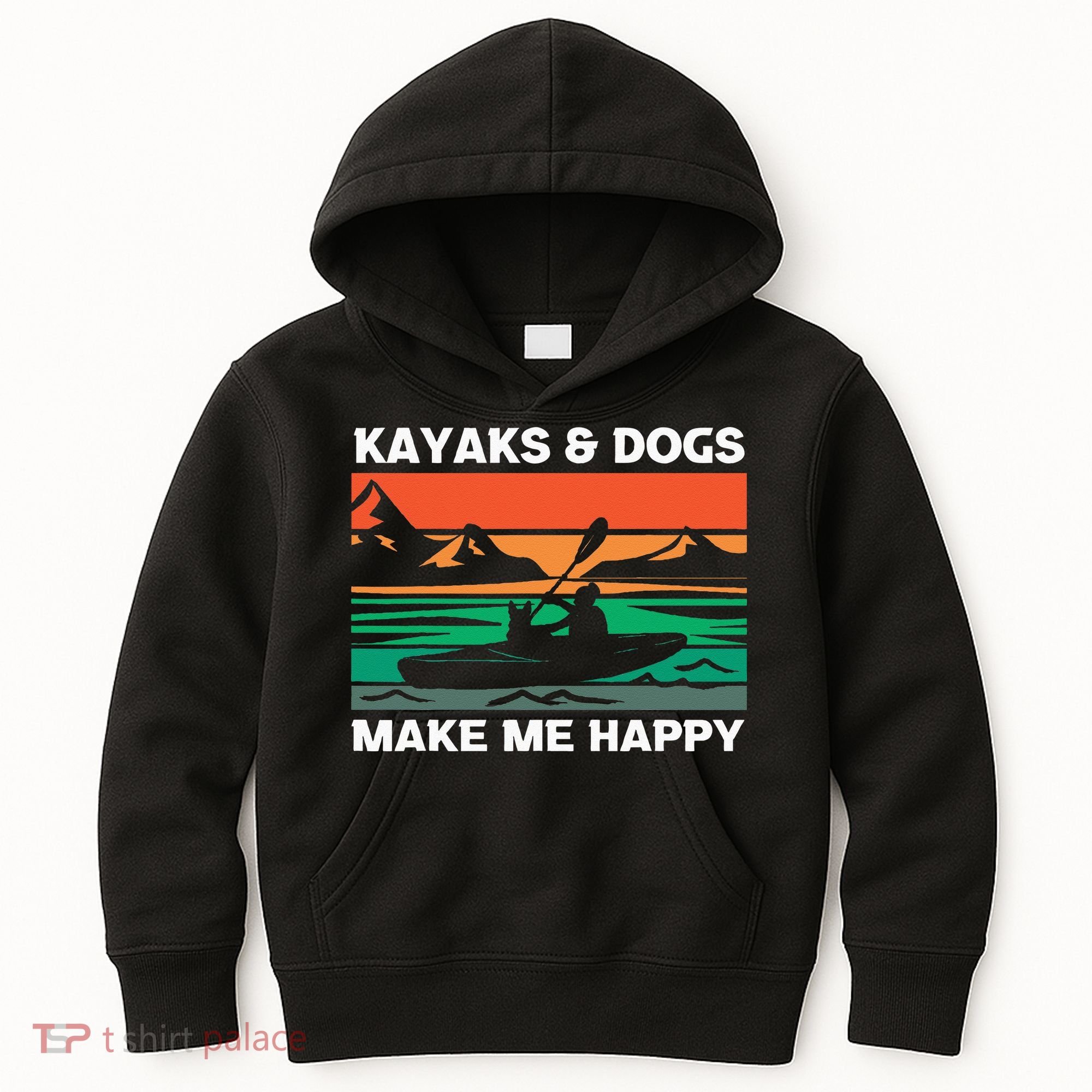 Kayaking Kayaks And Dogs Kids Hoodie