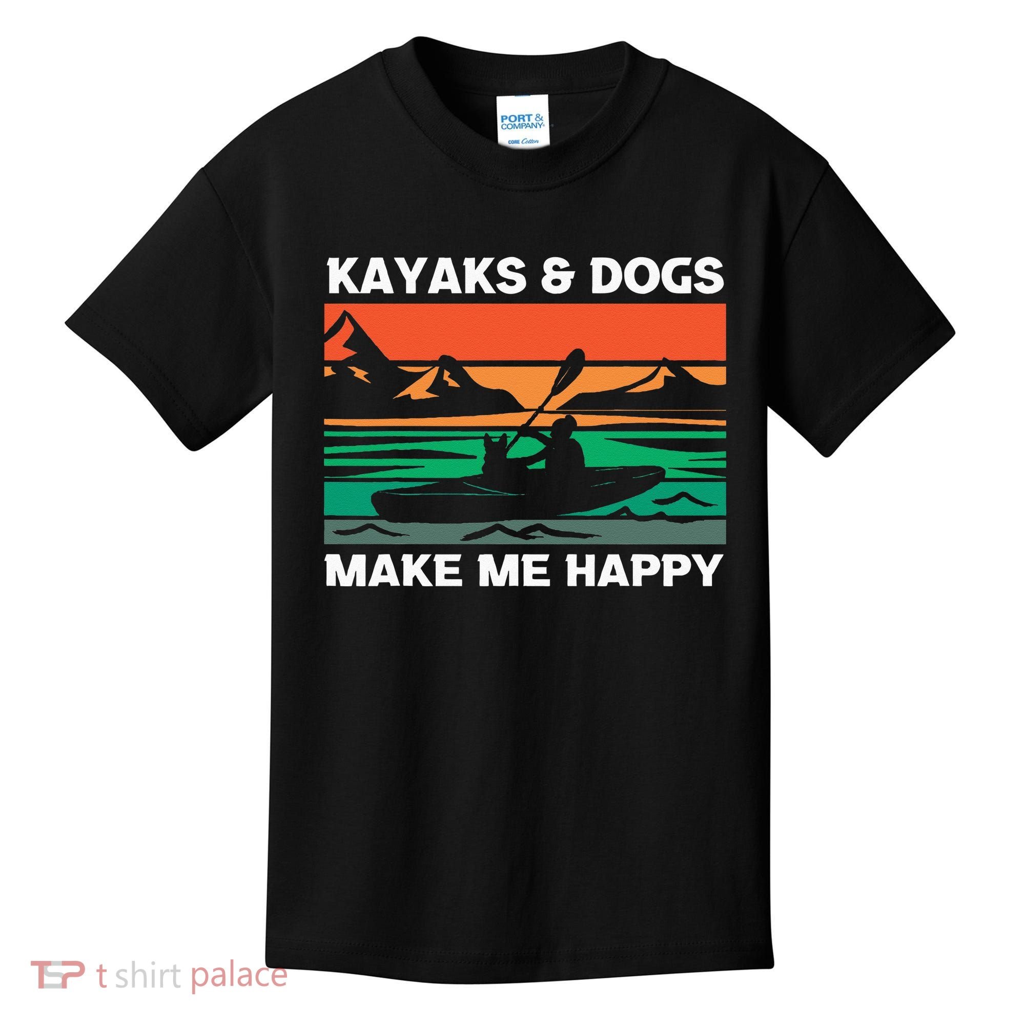 Kayaking Kayaks And Dogs Kids T-Shirt