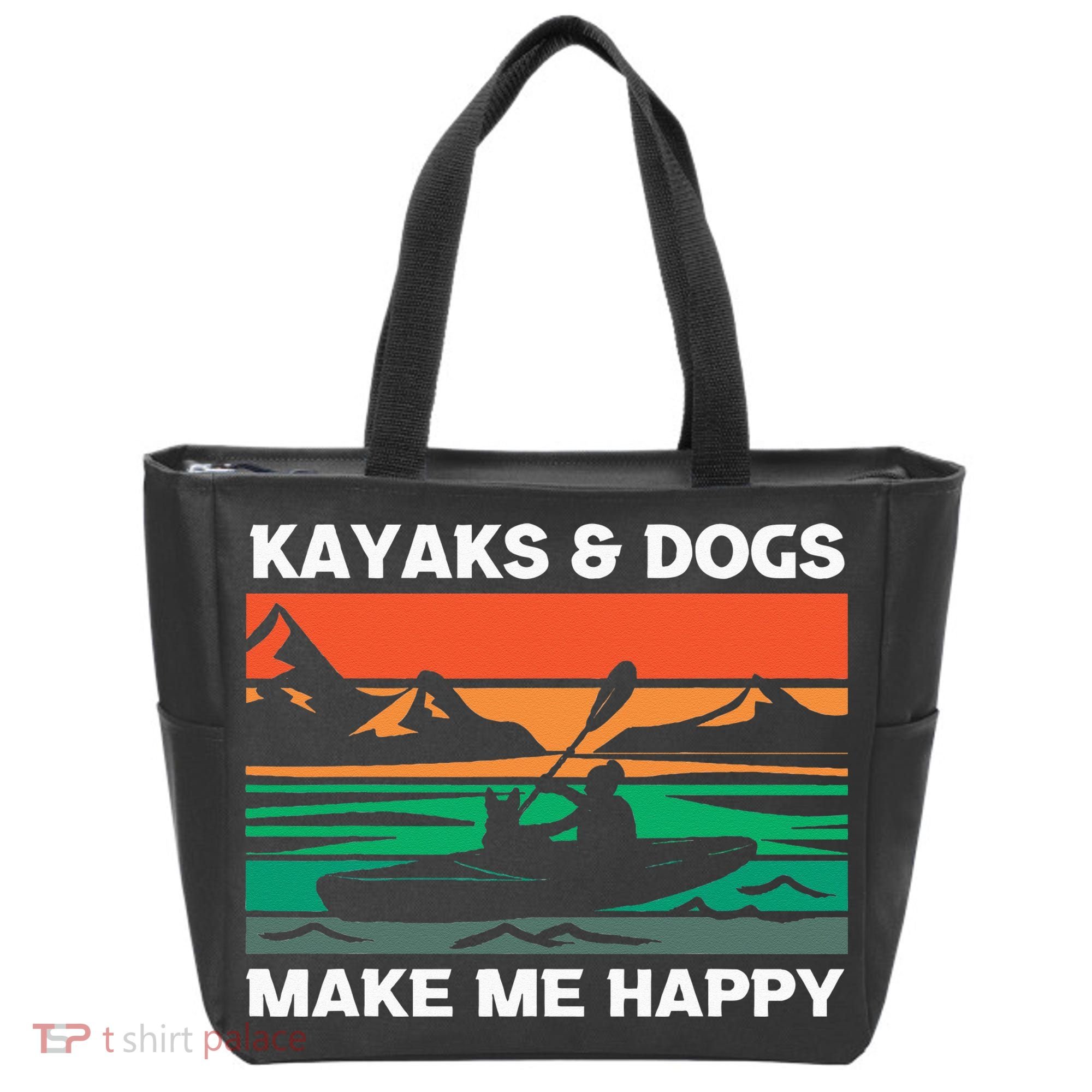 Kayaking Kayaks And Dogs Tote Bag