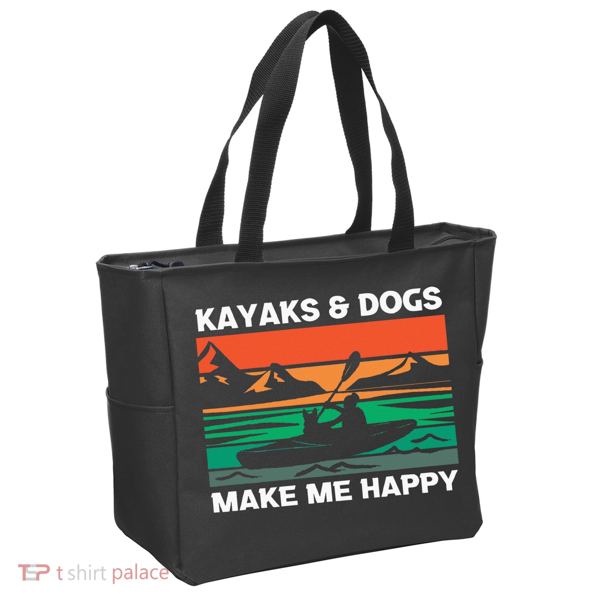 Kayaking Kayaks And Dogs Tote Bag