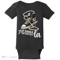 Keep Kamala And Carry Onala Kamala Harris President 2024 Baby Bodysuit thumb 0