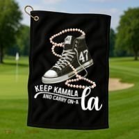 Keep Kamala And Carry Onala Kamala Harris President 2024 Golf Towel thumb 1