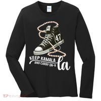 Keep Kamala And Carry Onala Kamala Harris President 2024 Women's Long Sleeve Shirt thumb 0