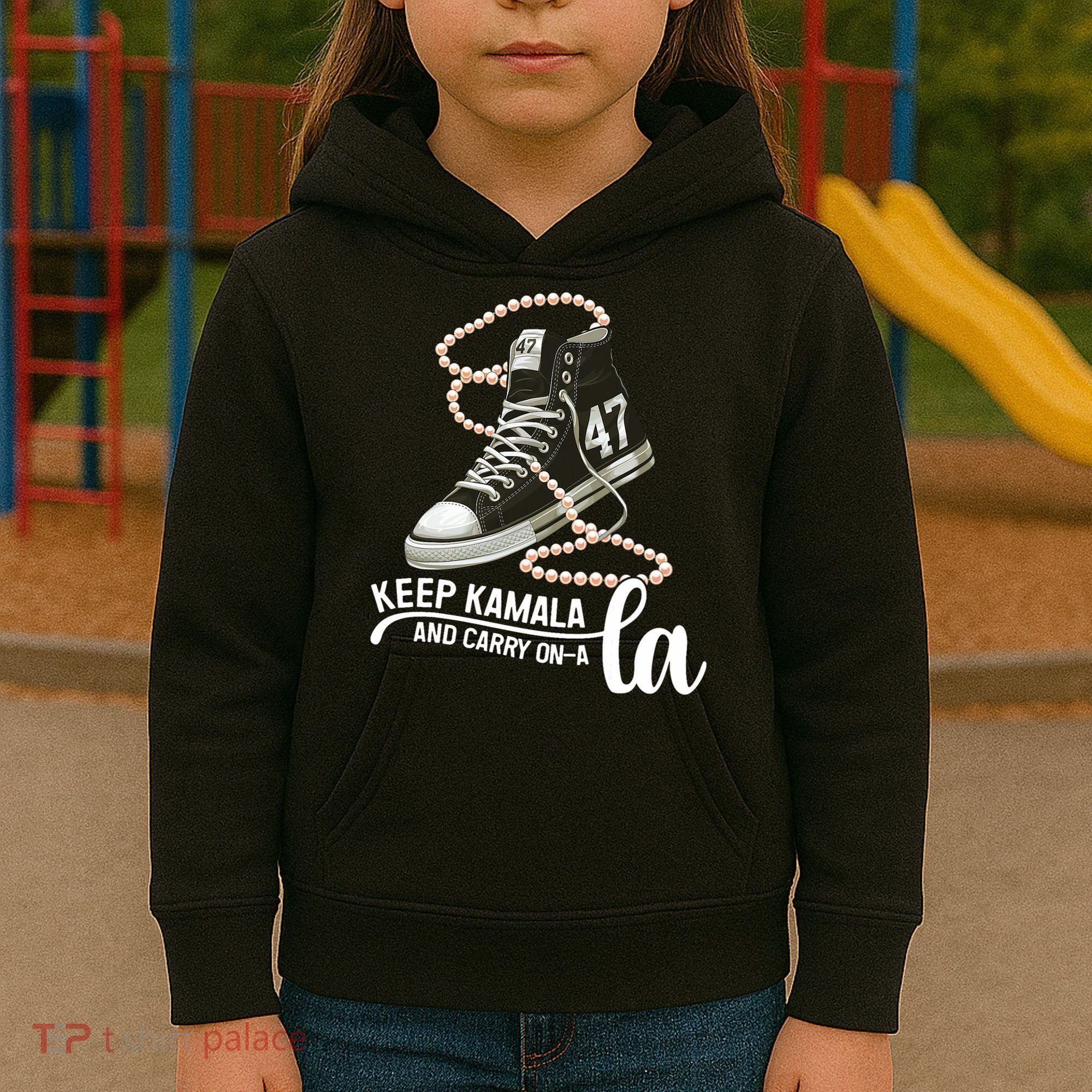 Keep Kamala And Carry Onala Kamala Harris President 2024 Kids Hoodie