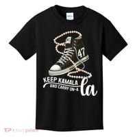 Keep Kamala And Carry Onala Kamala Harris President 2024 Kids T-Shirt thumb 0