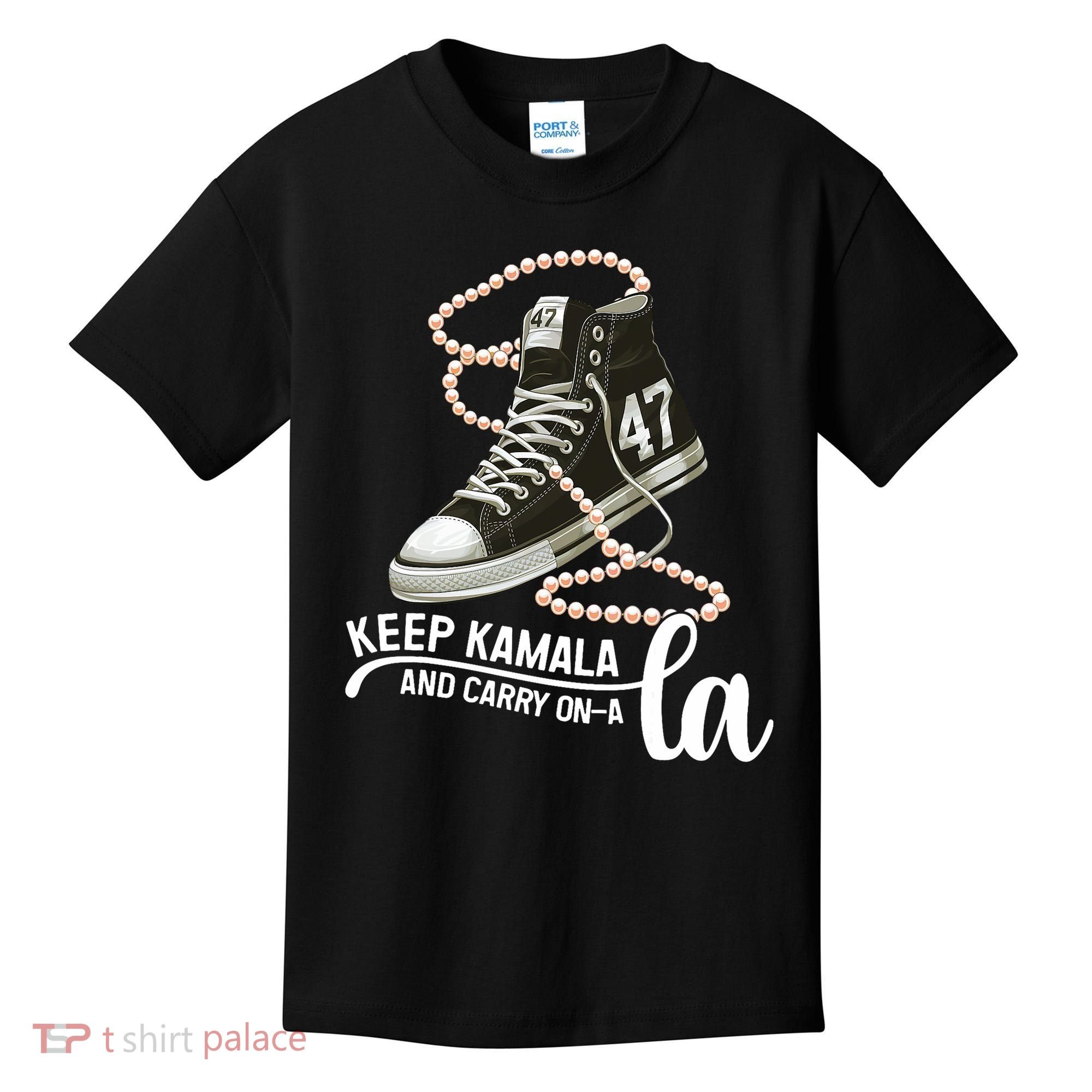 Keep Kamala And Carry Onala Kamala Harris President 2024 Kids T-Shirt