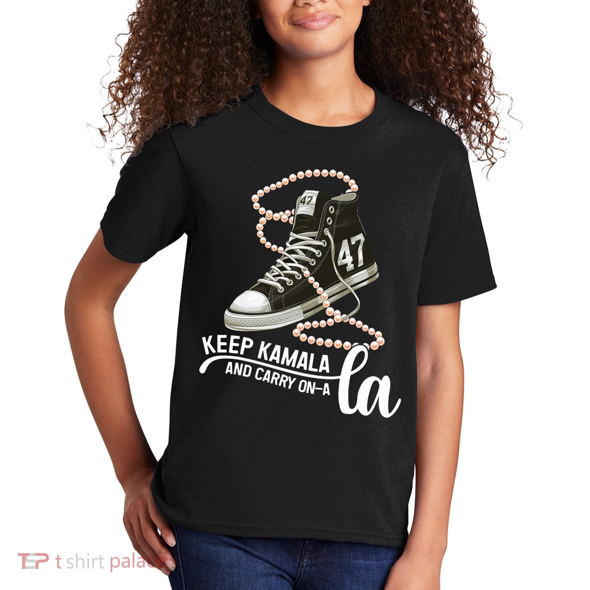 Keep Kamala And Carry Onala Kamala Harris President 2024 Kids T-Shirt
