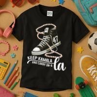 Keep Kamala And Carry Onala Kamala Harris President 2024 Kids T-Shirt thumb 3