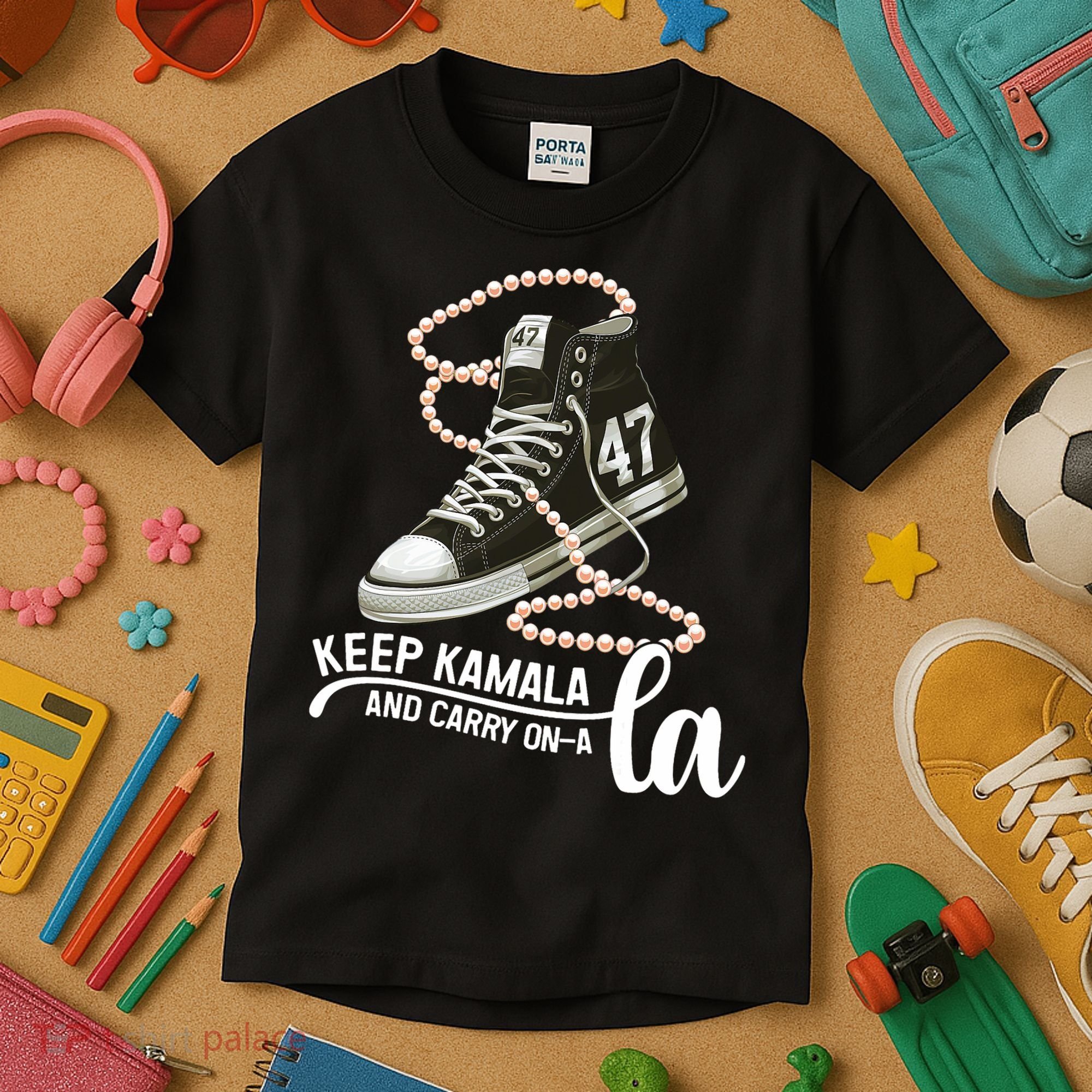 Keep Kamala And Carry Onala Kamala Harris President 2024 Kids T-Shirt