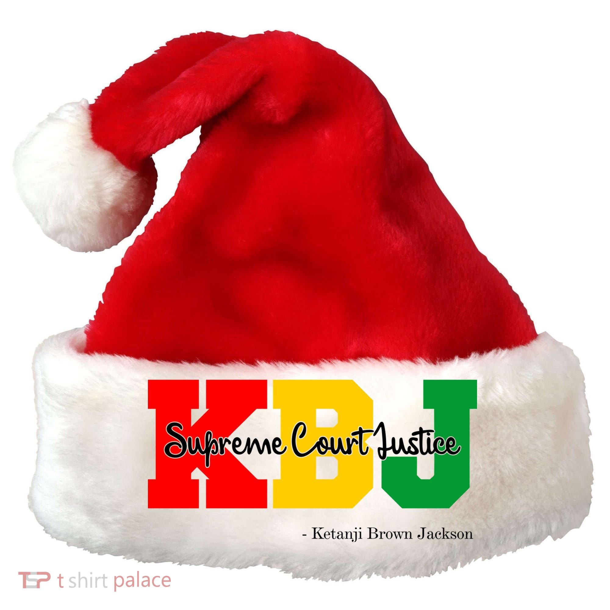 KBJ Ketanji Brown Jackson Supreme Court Justice Judge Santa Hat