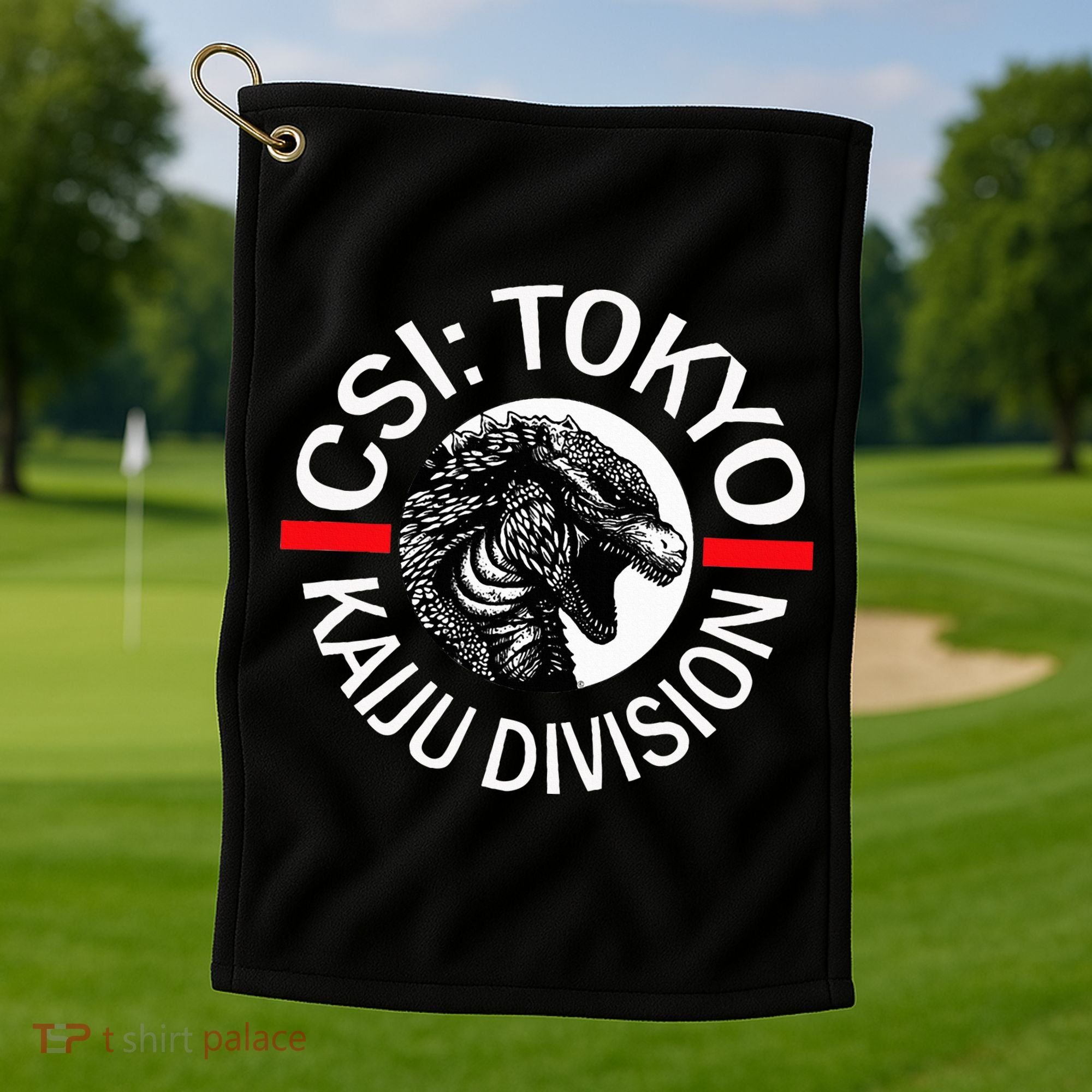 King Kaiju Csi Tokyo Giant Monsters Creature Feature Golf Towel