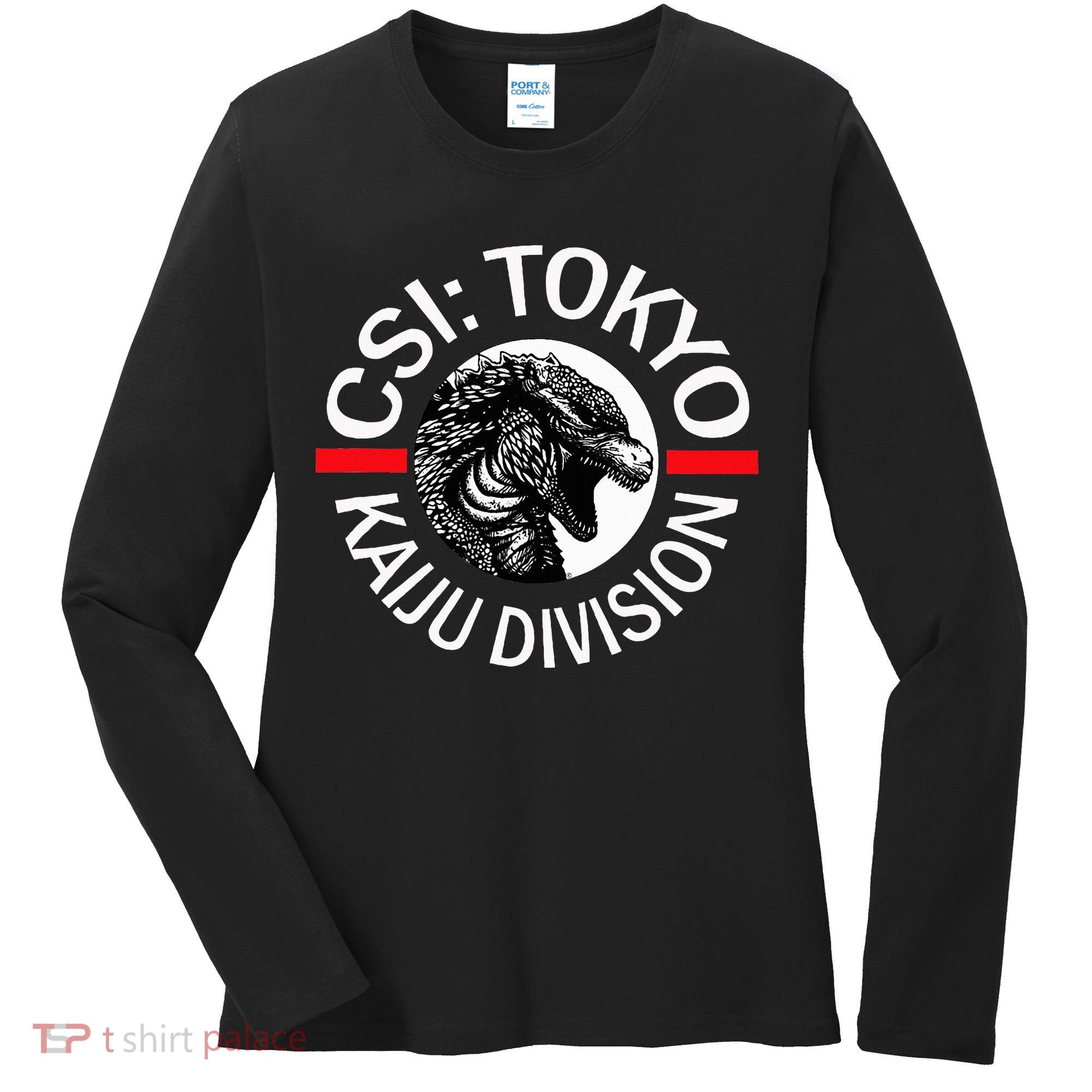 King Kaiju Csi Tokyo Giant Monsters Creature Feature Women's Long Sleeve Shirt