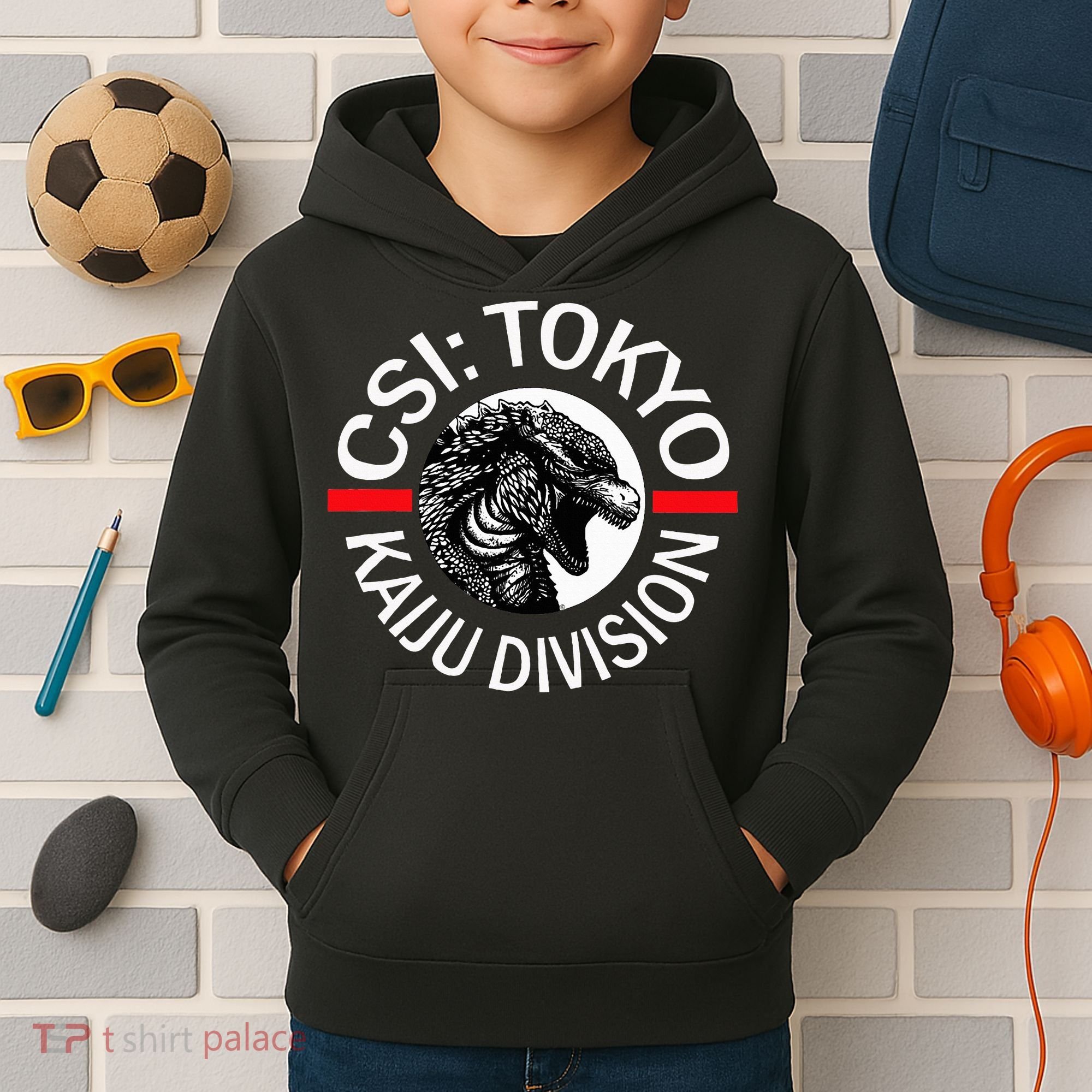 King Kaiju Csi Tokyo Giant Monsters Creature Feature Kids Hoodie