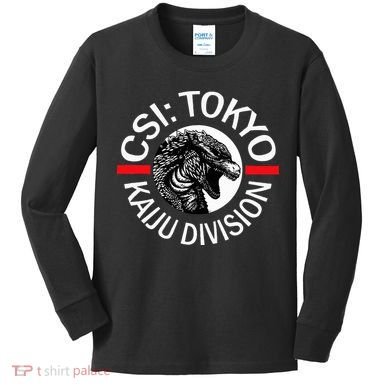 King Kaiju Csi Tokyo Giant Monsters Creature Feature Kids Long Sleeve Shirt